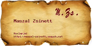 Maszal Zsinett névjegykártya